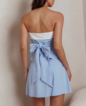 
                  
                    Indi Strapless Top | Powder Blue
                  
                