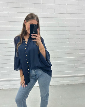 
                  
                    Presley Blouse | Navy
                  
                