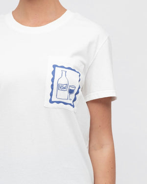 
                  
                    Vino Pocket Tee | White
                  
                